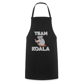Funny Team Koala Shirt - Cooking Apron - black - Front - AI Model Male 185 dark (185cm)
