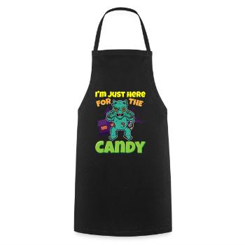 I'm Just Here For The Candy Scary Halloween Beast - Kochschürze - Schwarz - Vorne - AI Model Male 185 dark (185cm)