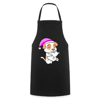 Dog Dog Breed Jack Russell Terrier - Cooking Apron - black - Front - AI Model Male 185 dark (185cm)