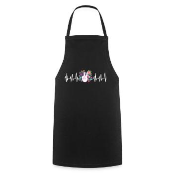 Hippie Cadeau Acidhead Flowerpower Hippi Hippy - Tablier de cuisine - noir - Devant - AI Model Male 185 dark (185cm)