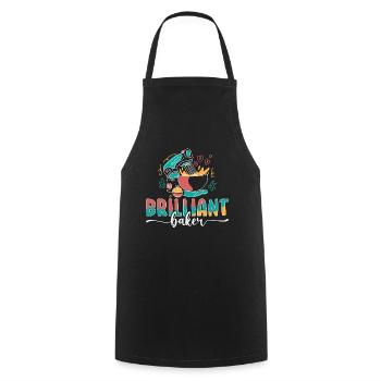 Boulanger Brilliant Cupcake Boulangerie Chef Gâteau - Tablier de cuisine - noir - Devant - AI Model Male 185 dark (185cm)