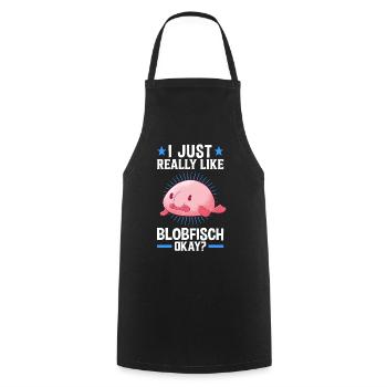 I like blobfish ugly fish memes - Cooking Apron - black - Front - AI Model Male 185 dark (185cm)