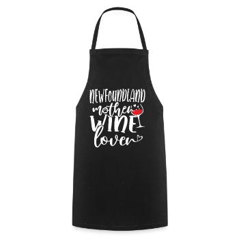 Wine Lover NEWFOUNDLAND Mother - Kochschürze - Schwarz - Vorne - AI Model Male 185 dark (185cm)