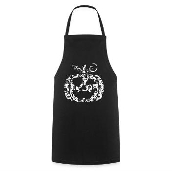 Citrouille d’Halloween avec fantômes Citrouilles Funny Pumpk - Tablier de cuisine - noir - Devant - AI Model Male 185 dark (185cm)