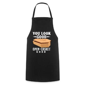 Undertaker Mortician - Cooking Apron - black - Front - AI Model Male 185 dark (185cm)