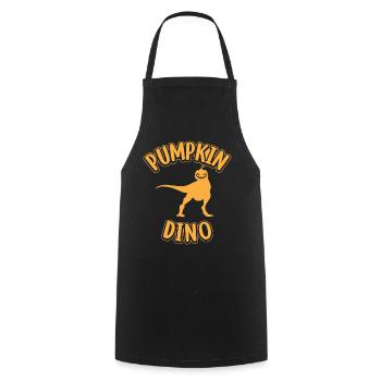 Halloween Dinosaur with Pumpkin I Funny Pumpkin Di - Cooking Apron - black - Front - AI Model Male 185 dark (185cm)