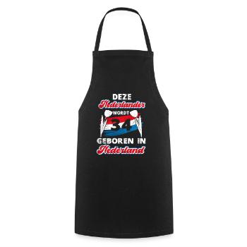 34 Birthday Dutch Holland 34 years Say - Cooking Apron - black - Front - AI Model Male 185 dark (185cm)