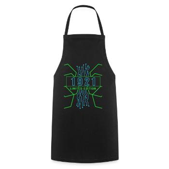 Birthday 1921 Gaming Limited Edition Gamer - Cooking Apron - black - Front - AI Model Male 185 dark (185cm)