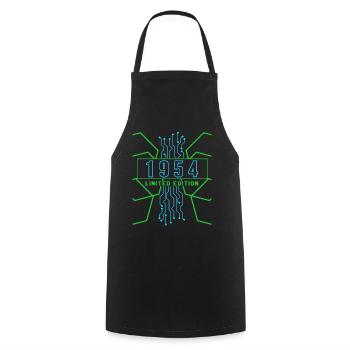 Anniversaire 1954 Gaming Limited Edition Gamer - Tablier de cuisine - noir - Devant - AI Model Male 185 dark (185cm)