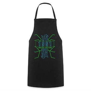 Birthday 1961 Gaming Limited Edition Gamer - Cooking Apron - black - Front - AI Model Male 185 dark (185cm)