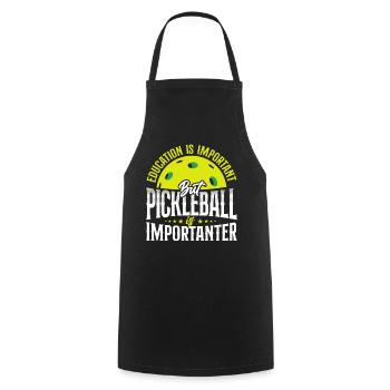 Pickleball Education Is Important - Kochschürze - Schwarz - Vorne - AI Model Male 185 dark (185cm)