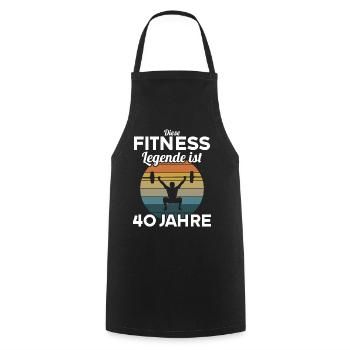 Diese Fitness Legende ist 40 Jahre 40 Geburtstag - Kochschürze - Schwarz - Vorne - AI Model Male 185 dark (185cm)