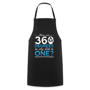 Architecte Il y a 350 degrés architecture de travail - Tablier de cuisine - noir - Devant - AI Model Male 185 dark (185cm)