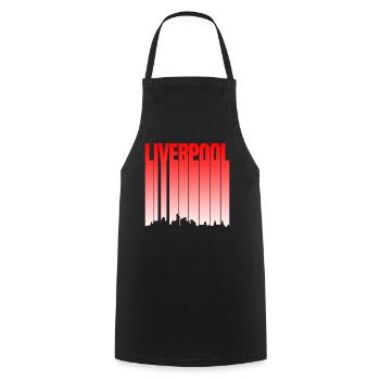 Liverpool Skyline Gradient - Cooking Apron - black - Front - AI Model Male 185 dark (185cm)