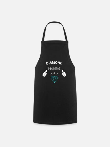 Diamond Hands Krypto - Kochschürze - Schwarz