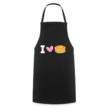 Crêpes Petit déjeuner Brunch du matin que j’adore - Tablier de cuisine - noir - Devant - AI Model Male 185 dark (185cm)
