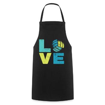 Volleyball Beach Outfit for Player Coach Fans - Cooking Apron - black - Front - AI Model Male 185 dark (185cm)