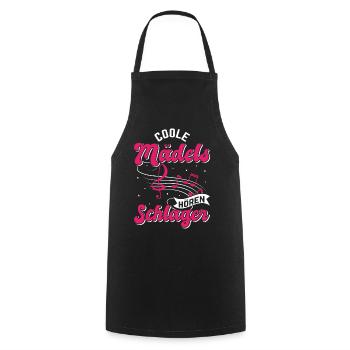 Schlager Girl Folk Music Party, Village Festival Ouftit - Cooking Apron - black - Front - AI Model Male 185 dark (185cm)