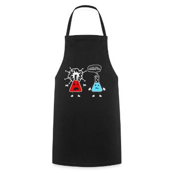 funny chemistry shirt jokes, chemist studies - Cooking Apron - black - Front - AI Model Male 185 dark (185cm)