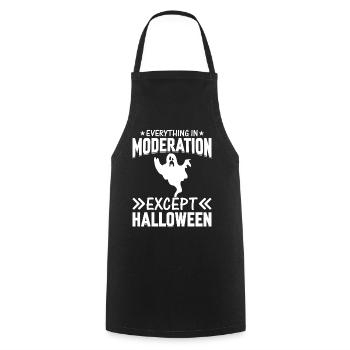 Halloween - Everything In Moderation Except Hallow - Kochschürze - Schwarz - Vorne - AI Model Male 185 dark (185cm)