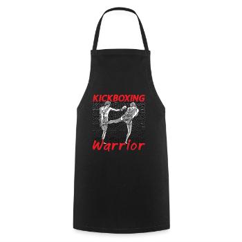 Kickboxing Warrior Kickboxer Fighter Boxing Sports - Cooking Apron - black - Front - AI Model Male 185 dark (185cm)