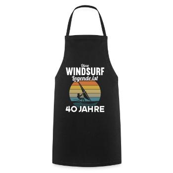 Diese Windsurf Legende ist 40 Jahre 40 Geburtstag - Kochschürze - Schwarz - Vorne - AI Model Male 185 dark (185cm)
