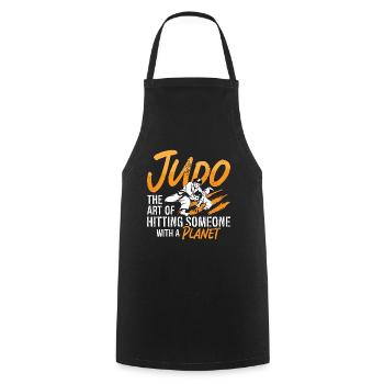 Judo L’art de frapper les sports de karaté de combat - Tablier de cuisine - noir - Devant - AI Model Male 185 dark (185cm)