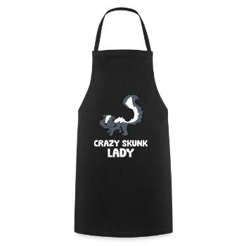 Femme mouffette folle - Tablier de cuisine - noir - Devant - AI Model Male 185 dark (185cm)