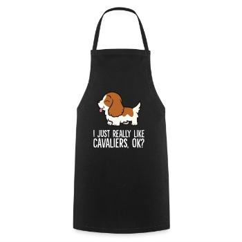 J’aime beaucoup Cavaliere, d’accord? Cavalier - Tablier de cuisine - noir - Devant - AI Model Male 185 dark (185cm)