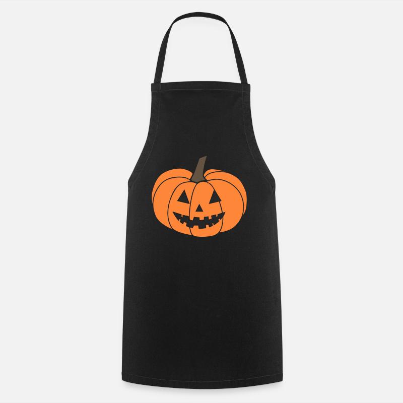 Citrouille Jack-o'-lantern - Tablier de cuisine - noir