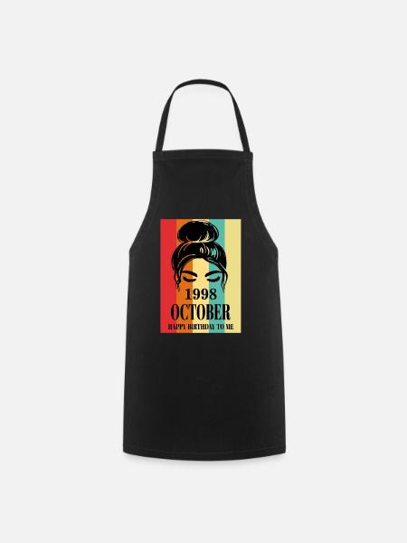 Octobre 1998 Joyeux anniversaire à moi - Tablier de cuisine - noir