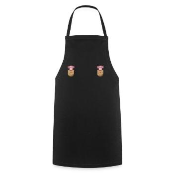 Axolotl Chest Pocket Cute Axolotl Kawaii Axolotl - Kochschürze - Schwarz - Vorne - AI Model Male 185 dark (185cm)