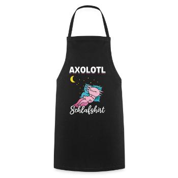 Axolotl Schlafshirt Axolotl Kawaii Cute Axolotl - Kochschürze - Schwarz - Vorne - AI Model Male 185 dark (185cm)