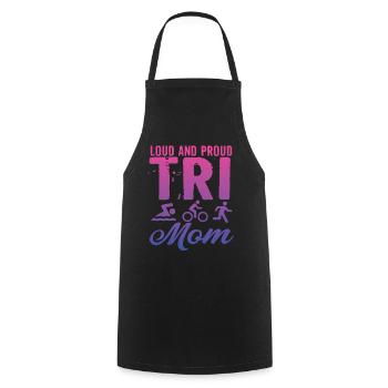 Laute Und Stolze Tri Mom Triathletin - Kochschürze - Schwarz - Vorne - AI Model Male 185 dark (185cm)