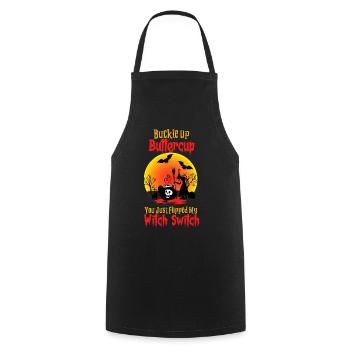 Creepy Witch Witch Ghost Ghost Halloween - Cooking Apron - black - Front - AI Model Male 185 dark (185cm)