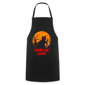 Gimme Dat Candy Chat Effrayant Halloween - Tablier de cuisine - noir - Devant - AI Model Male 185 dark (185cm)