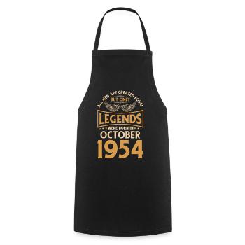 Geburtstag Legenden wurden im Oktober 1954 geboren - Kochschürze - Schwarz - Vorne - AI Model Male 185 dark (185cm)
