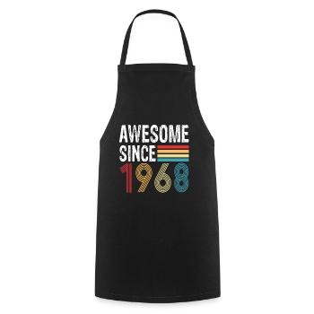 Awesome Since 1968 Geburtstag 1968 Vintage 1968 - Kochschürze - Schwarz - Vorne - AI Model Male 185 dark (185cm)