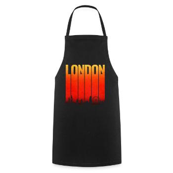 LONDON Skyline Gradient Bars - Kochschürze - Schwarz - Vorne - AI Model Male 185 dark (185cm)