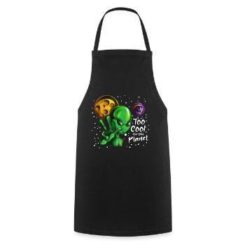 All Alien zeigt Peace Spruch zu Cool für Planet - Kochschürze - Schwarz - Vorne - AI Model Male 185 dark (185cm)