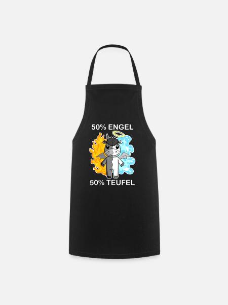 Esel - Engel und Teufel - Kochschürze - Schwarz