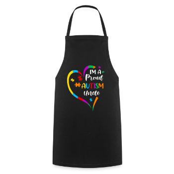 Autism - Cooking Apron - black - Front - AI Model Male 185 dark (185cm)