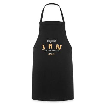 Jan Limited Edition - Kochschürze - Schwarz - Vorne - AI Model Male 185 dark (185cm)