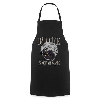 La malchance n’est pas mon jeu Goth Cat Gothic Occult - Tablier de cuisine - noir - Devant - AI Model Male 185 dark (185cm)