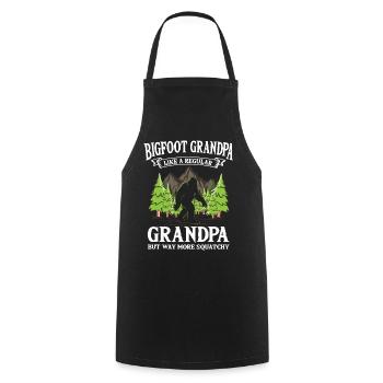 Bigfoot Like A Normal Grandpa Sasquatch Grandfather - Cooking Apron - black - Front - AI Model Male 185 dark (185cm)