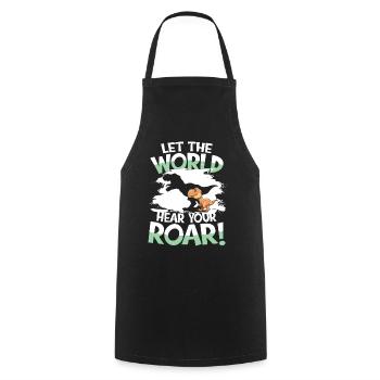 Let The World Hear Your Roar für Kinder und - Kochschürze - Schwarz - Vorne - AI Model Male 185 dark (185cm)