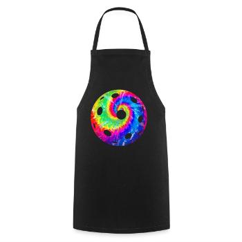 Pickleball Tie Dye Retro 80s 90s - Cooking Apron - black - Front - AI Model Male 185 dark (185cm)