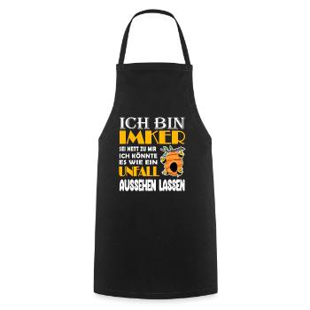 Imker Imkerei Honig Bienen - Kochschürze - Schwarz - Vorne - AI Model Male 185 dark (185cm)