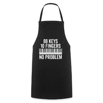 Funny Piano Player Teacher 88 Keys Piano Lover - Cooking Apron - black - Front - AI Model Male 185 dark (185cm)