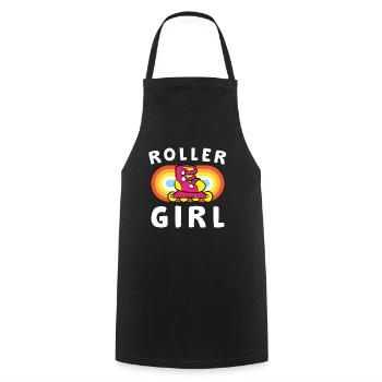 Roller Girl Inline Skating Girl Frauen - Kochschürze - Schwarz - Vorne - AI Model Male 185 dark (185cm)
